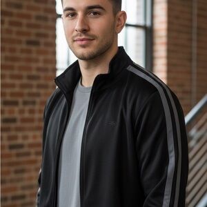 ✨ Men’s Grey & Black Champion Zipper Jacket XL✨